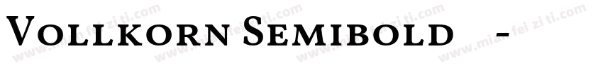 Vollkorn Semibold字体字体转换